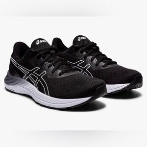 ASICS Gel Black/White Men’s Running Shoes 9.5 hiking gym walking comfort sporty